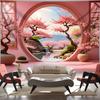 Pink Landscape Decorative Tapestry Living Room Bedroom Office Home Decorative Room Decorative Tapestry 180X280CM