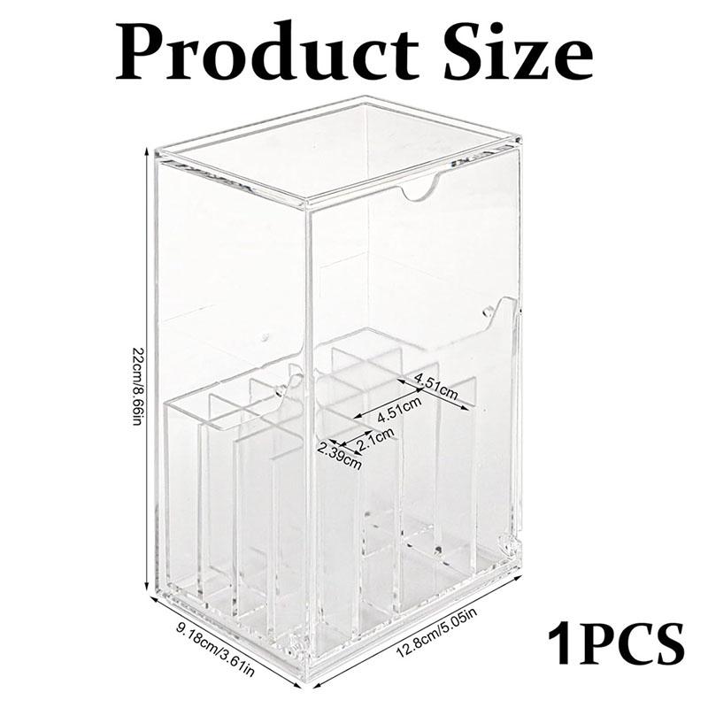 Makeup Brush Holder Organizer with Dustproof Lid Clear Makeup Brush Organizer with 17 Slots Tilt Open Cosmetic Brushes Container