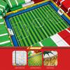 City Qatar Soccer Football Field Lusail Ras Abu Aboud Stadium Model Building Blocks Al Thumama Architecture MOC Bricks Toys Gift