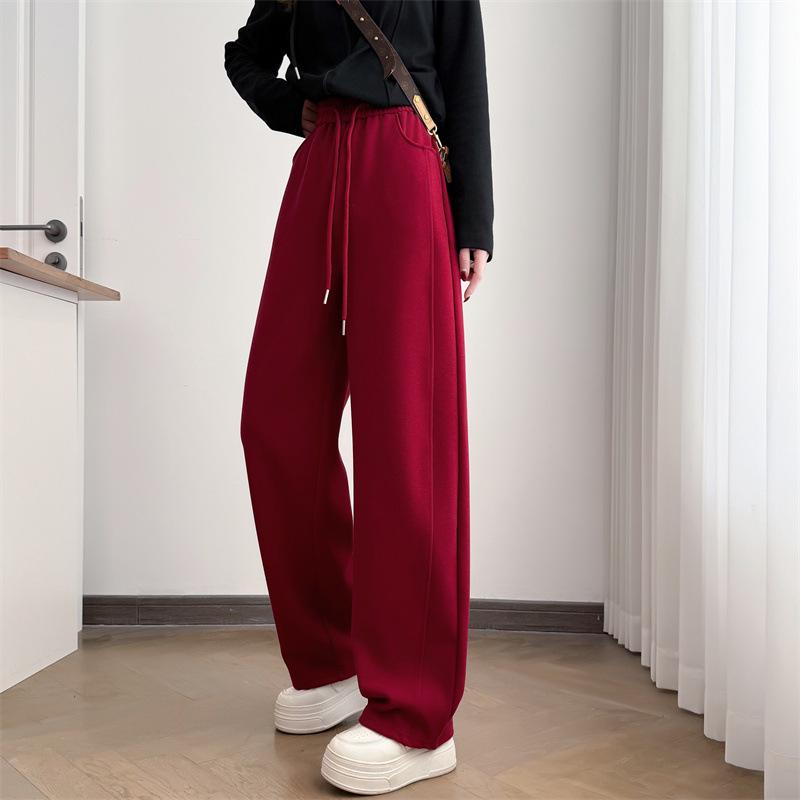 Plus Size Women's High Waist Slimming Casual Pants - Spring 2026 Curved Straight Leg