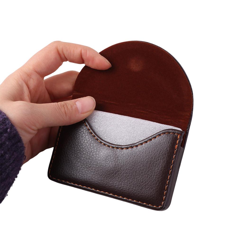 High Quality PU Leather Card Case Magnetic Buckle ID Card Holder Fashion Business Card Holder  Gift