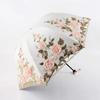 Double-layer Folding Flower Lace Umbrella Rain Women Three Folding Umbrella Female Rain Tools Unique Parasol Umbrella