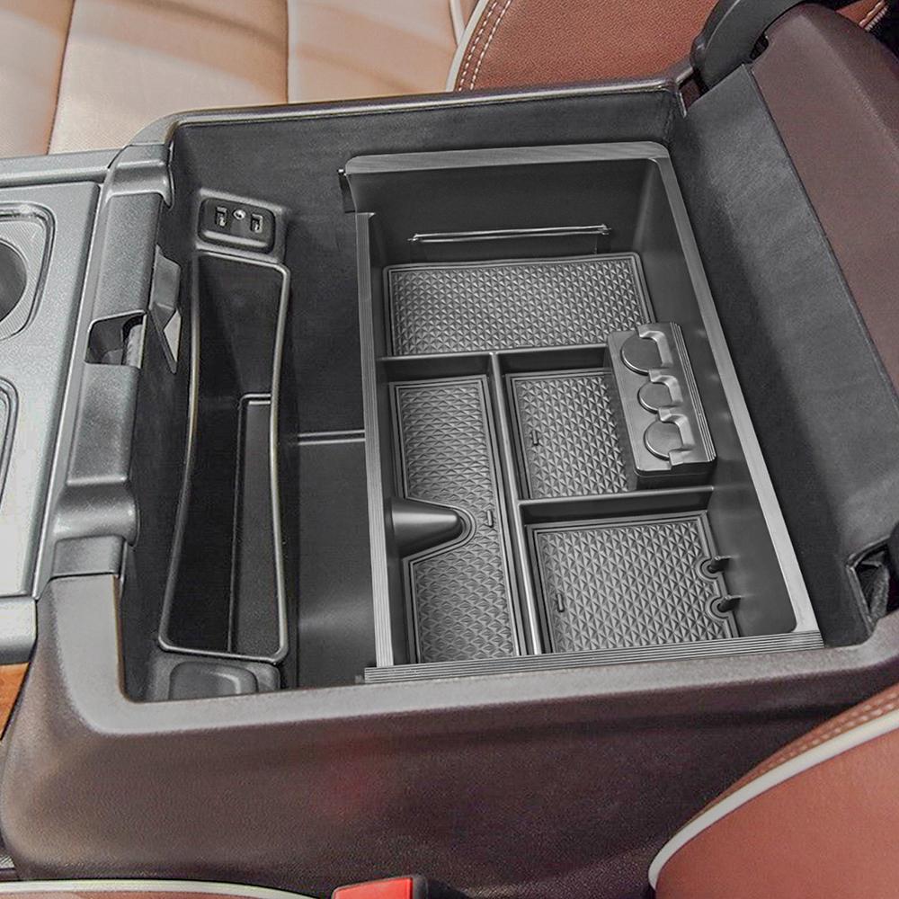 Center Console Organizer for 2014-2018 Chevrolet Silverado/GMC Sierra 1500, 2500/3500HD(2015-2019), Armrest Storage Box Tray