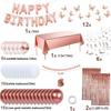 Rose Gold Butterfly Birthday Decoration Set for Women and Girls
