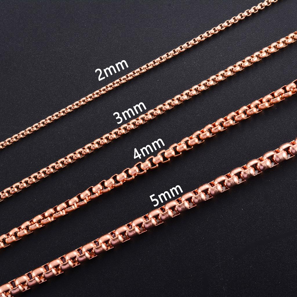 Classic Stainless Steel Square Box Chain Bracelet for Women Men Hand Foot Ankle Chain Bangle Wristband Anklets Metal Jewelry