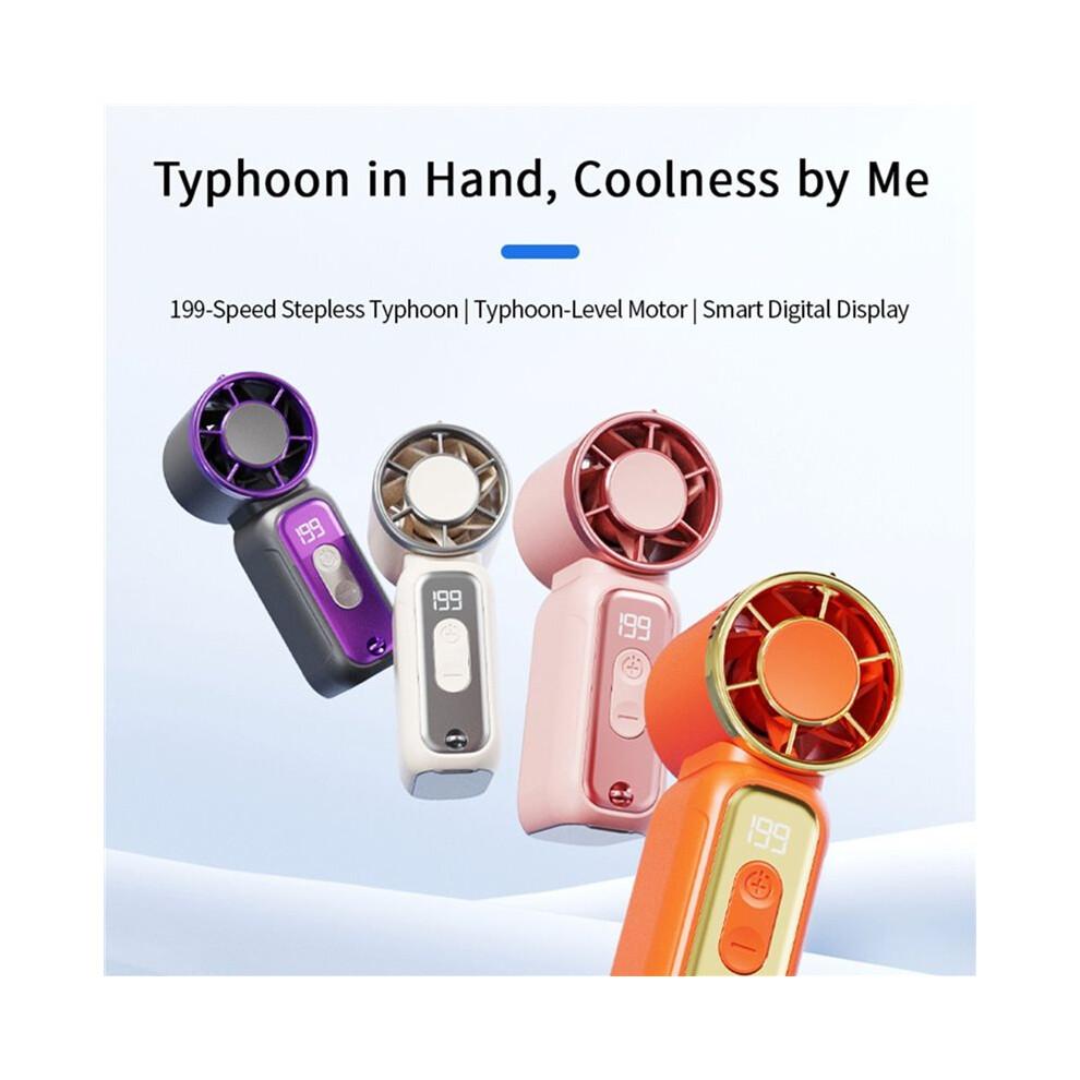 Handheld Fan Rechargeable Powerful Quiet Fan with Digital Display Portable Cooling Fan for Home Outdoor Travel White