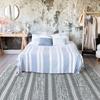 Tapis salon en coton esprit ethnique noir blanc 190x290
