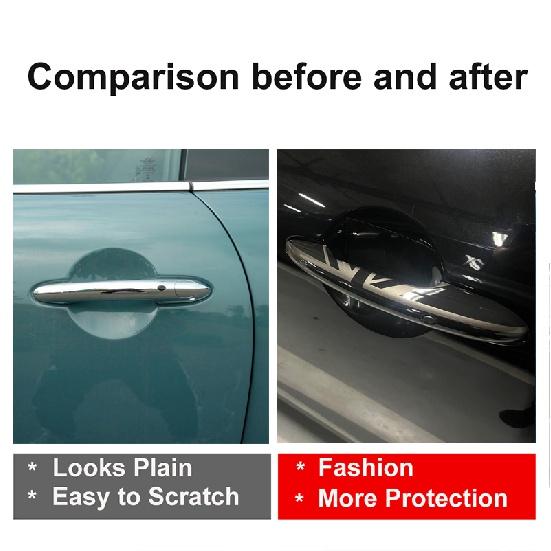 2PCS In Set The Black Flag Door Handle Cover Sticker Trim For MINI Cooper S JCW F56 F57 Car-Styling Exterior Parts