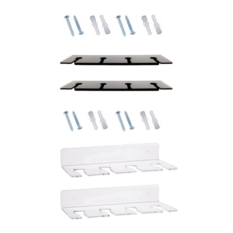 2Pcs Clear Acrylic Wine Glass Holder Wall Mounted Stemware Hangings Rack Glassware Holder Rack Wine Glass Rack Gifts