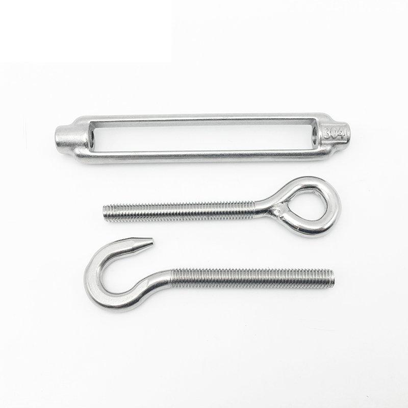 Stainless Steel 304 Adjust Chain Rigging Hooks & Eye OC OO CC Type Turnbuckle Wire Rope Tension Device
