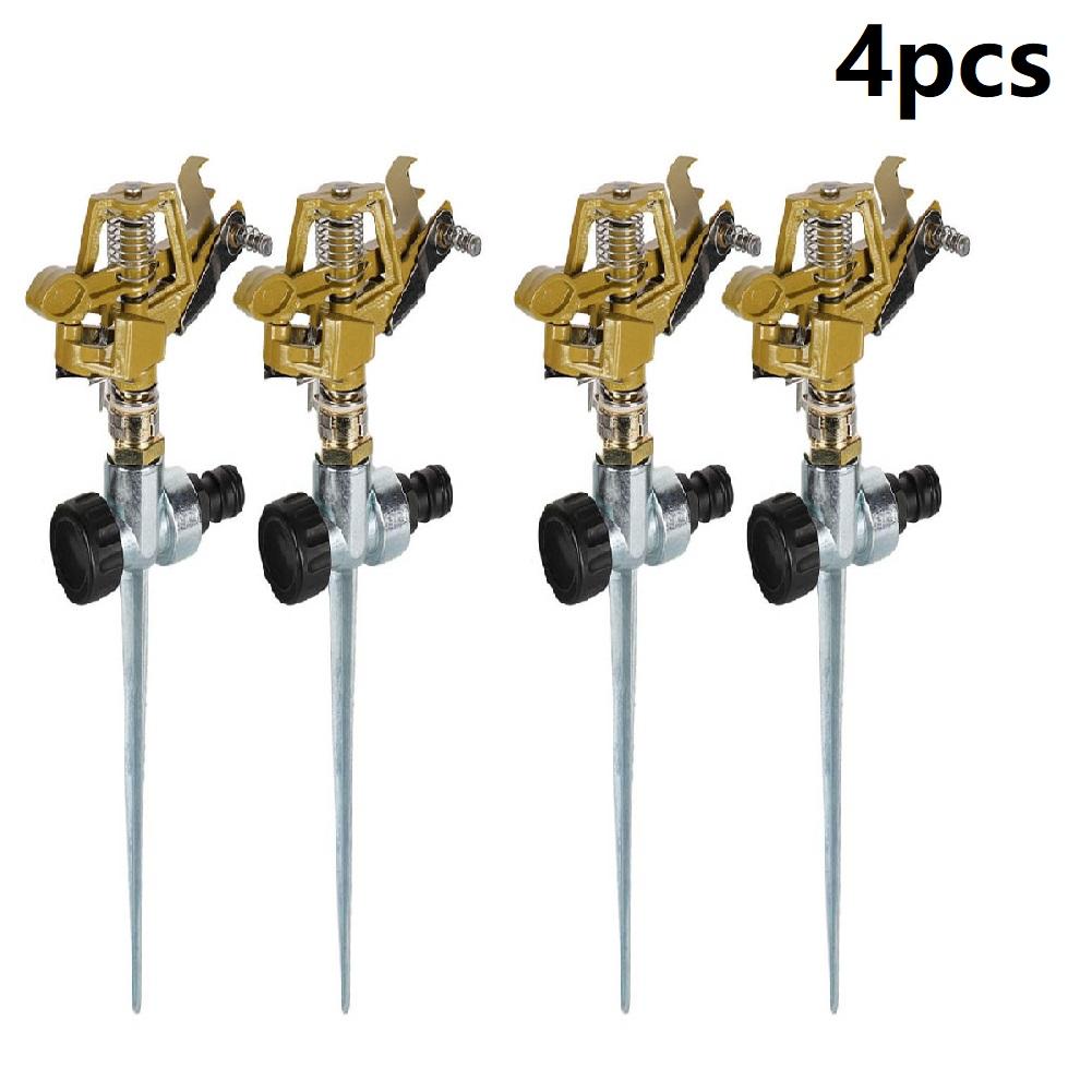 

4pcs Rocker Arm Sprinkler Nozzle With 360-Degree Rotation 4-Point Alloy Controllable Angle Lawn And Garden Irrigation Nozzle
