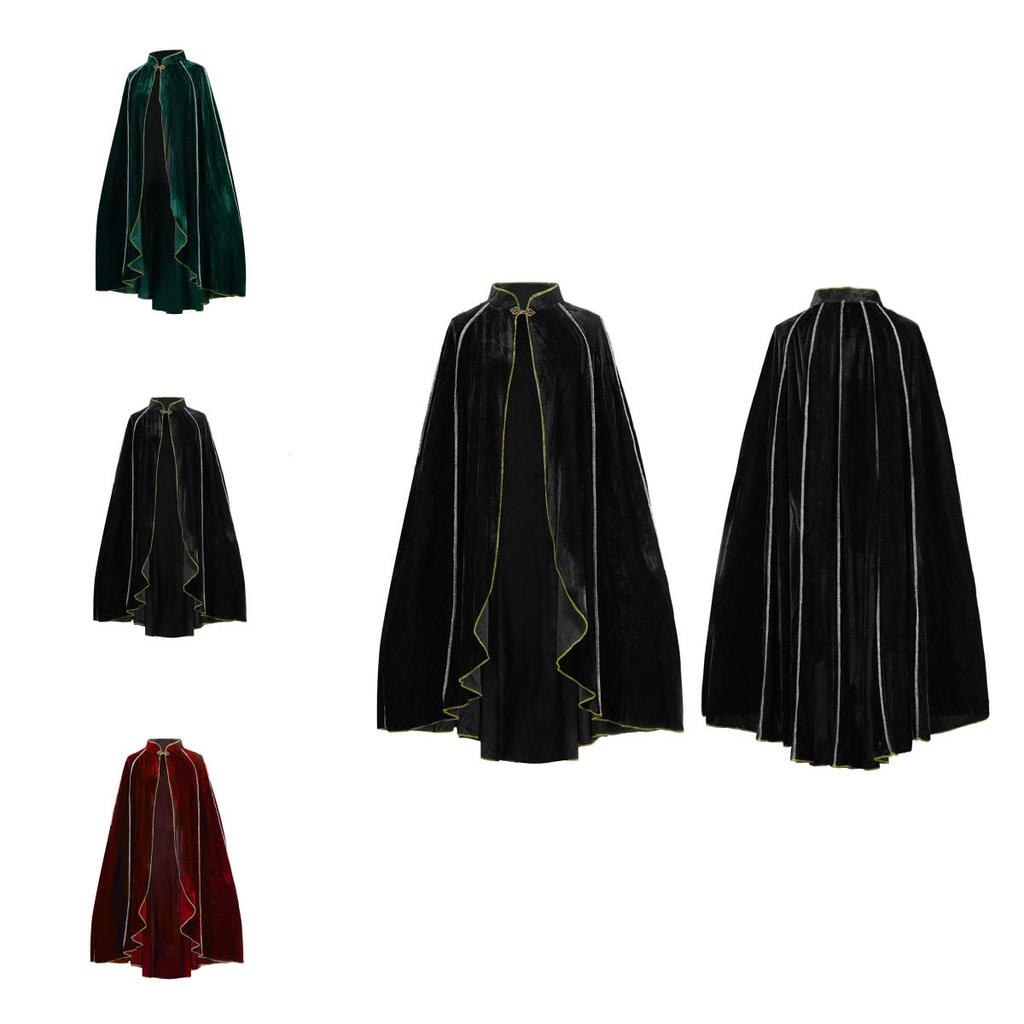 Halloween Cloak Cosplay Costume With Faux Suede Fabric And Hood For Themed Events
