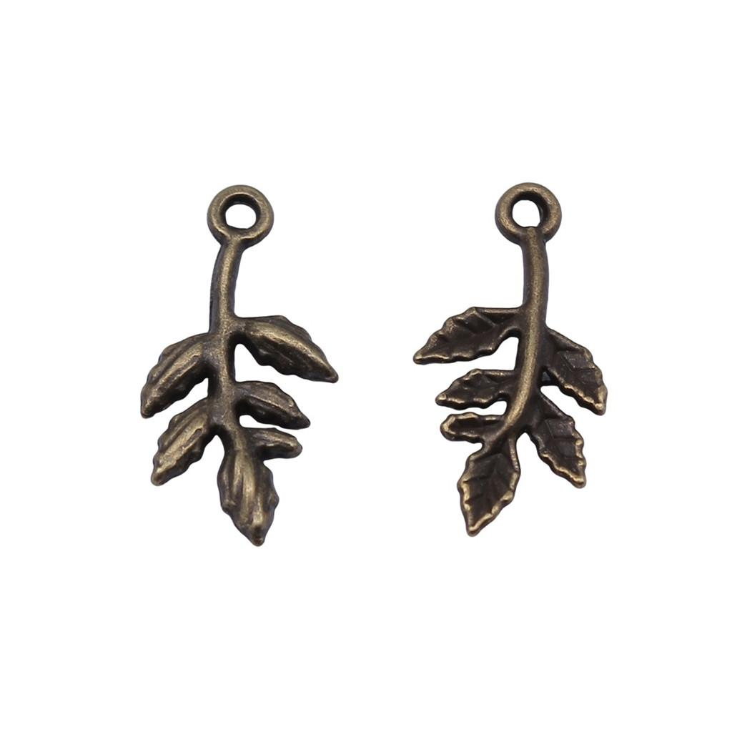 Filigree Leaf Charms Antique Alloy Pendants For Nature Inspired Jewelry