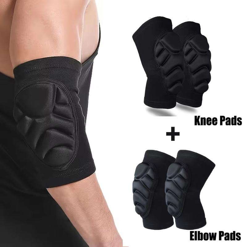 2Pc Professional Knee Elbow Pads For Men&Women Knee Elbow Brace With Thick Shock-Absorbing Sponge Knee Support & Elbow Support