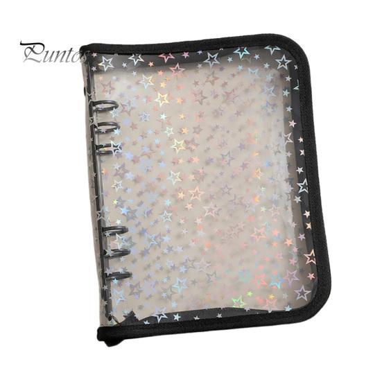 

Бюджетная обложка для переплета, прозрачная ПВХ многоразовая оболочка для ноутбука, водонепроницаемая сверкающая широко используемая обложка для планировщика с застежкой-молнией чёрный