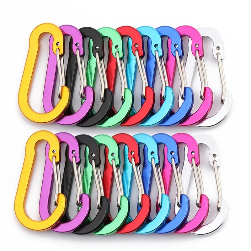 Alloy Carabiner 5PC Aluminum Outdoor Backpack Camping Climbing Buckle Fishing Hook Keychain Lock Buckle Snap Clip Tools