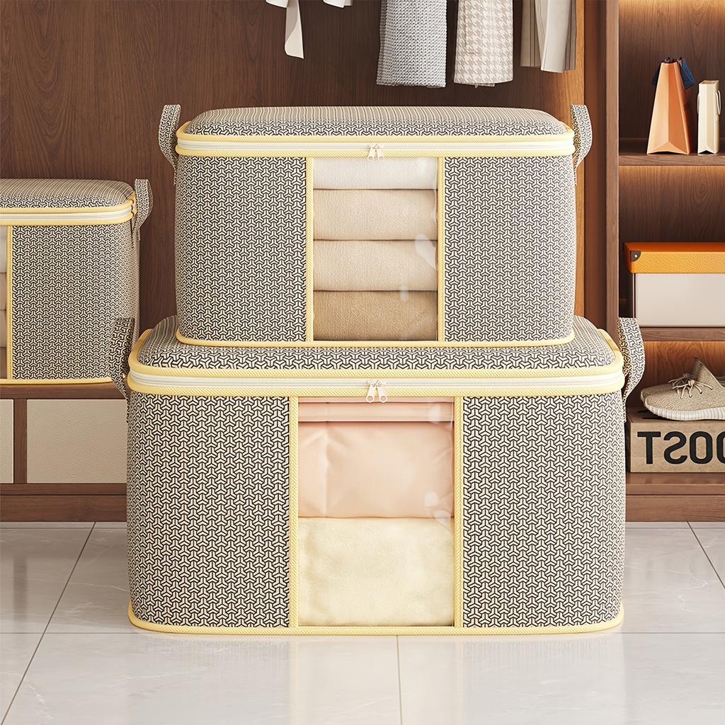 Extra-Large Foldable Storage Bag Portable Freestanding Organizer for Clothes Blankets  Bedding Storage