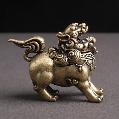 Vintage-Kupfer-Design, tibetischer Stil, Mini-Bronze, Kirin-Räuchergefäß, Räuchergefäß, Kunsthandwerk, Heimdekoration, Wohnzimmer, Yoga, Kung-Fu-Raumornamente