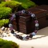 Braccialetto con Perle di Ametista Sodalite Onice Nero Regali Festivi Gioielli Naturali alla Moda Per Uomo Donna Uso Quotidiano Regalo