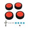 4pcs 1 10 RC Tires Set Rubber Strong Buffering High Wear Resistance Durable Wheels Set for 1 10 Flat Sports Car
