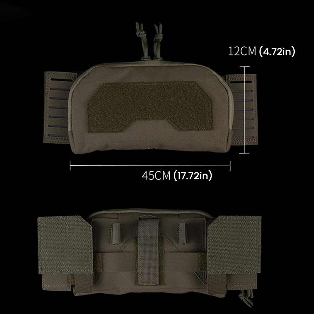 Front Storage Compact Bag Airsoft Front Storage Bag for Multi-Caliber Triple Mag Pouch Airsoft Vest Plate Carrier Accessory