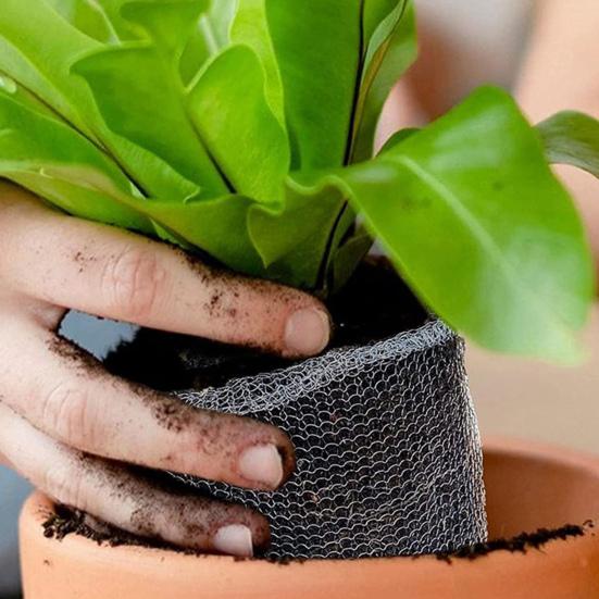 Plant Mesh Bag Wear-Resistant Reusable Sturdy Stainless Steel Plant Root Protector Mesh