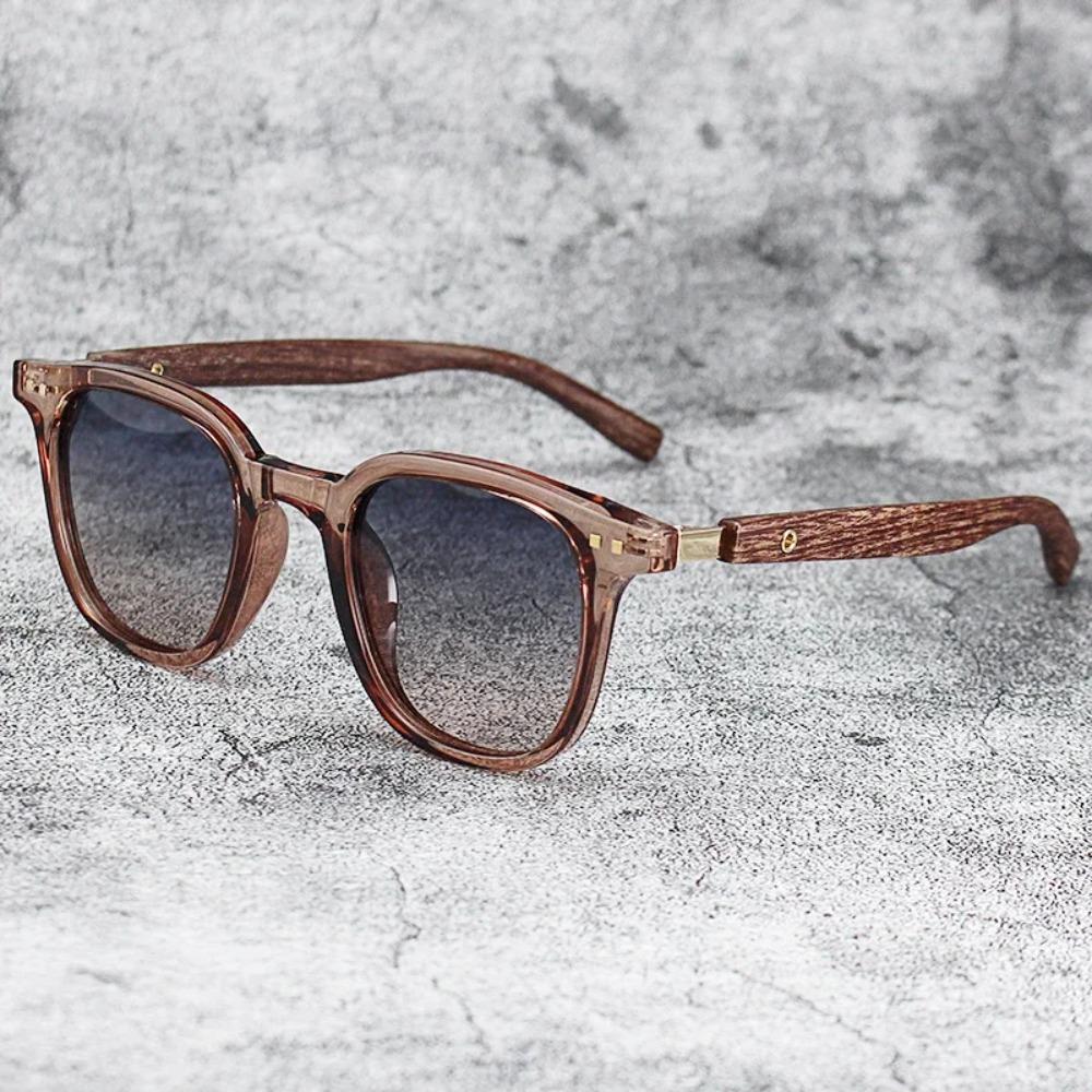 New Vintage Wooden Frame Sunglasses Classic Square Sun Glasses Coating Lens Driving Eyewear for Men Women