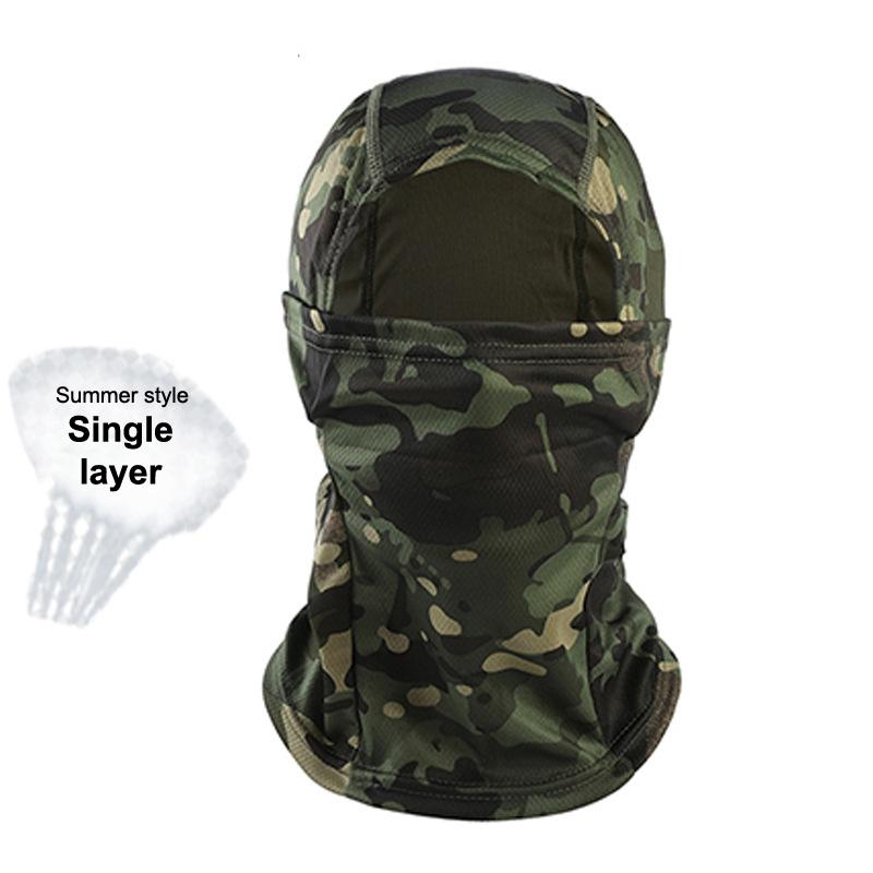 Winter Fleece Warm Camouflage Balaclava Outdoor Cold-Proof Ski Cycling Full Face Mask Motorcycle Mask Helmet Lining