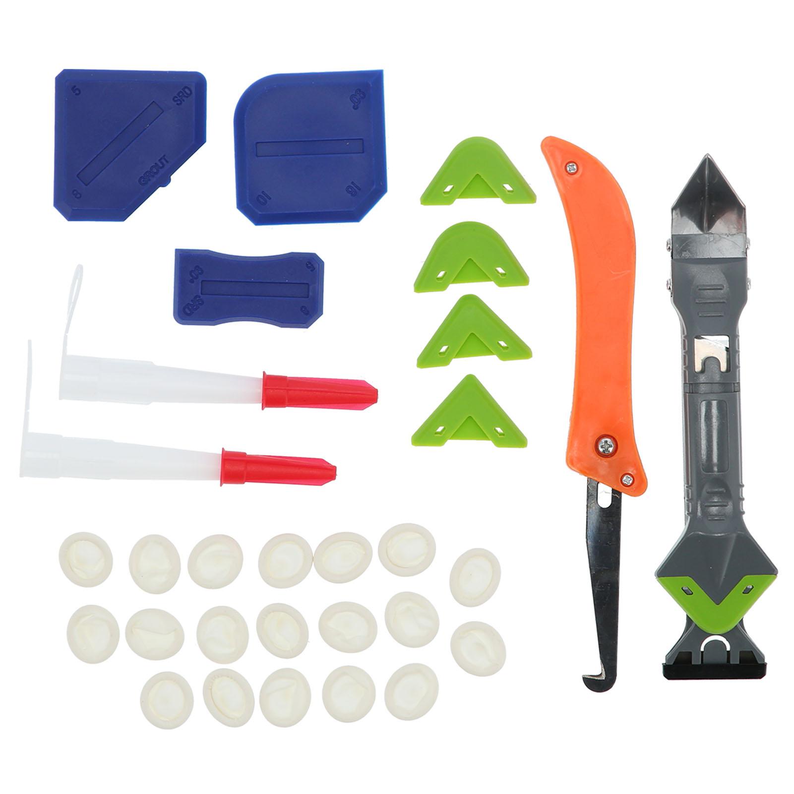 

Caulking Tool Kit Glue Cleaning Silicone Grout Removal Scraper Set for Floor Window