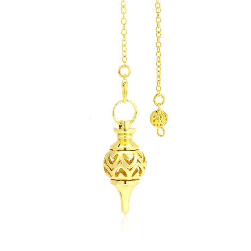 Cone 100% Copper Brass Metal Pendant Pendulum for Divination Dowsing Reiki Healing Egyptian Isis Pendulos Professional A001
