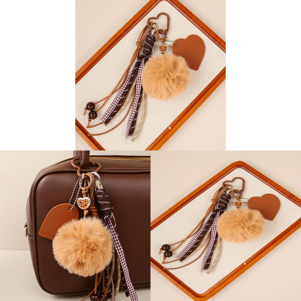 Miu Heart Plush Bag Pendant With Handmade Craft For Summer 2025 Trendy Urban Look