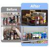 Aoresac 1 Pack Fridge Lazy Susan Organizer 360 Degree Turntable Spice Rack Clear Rectangle Rotating