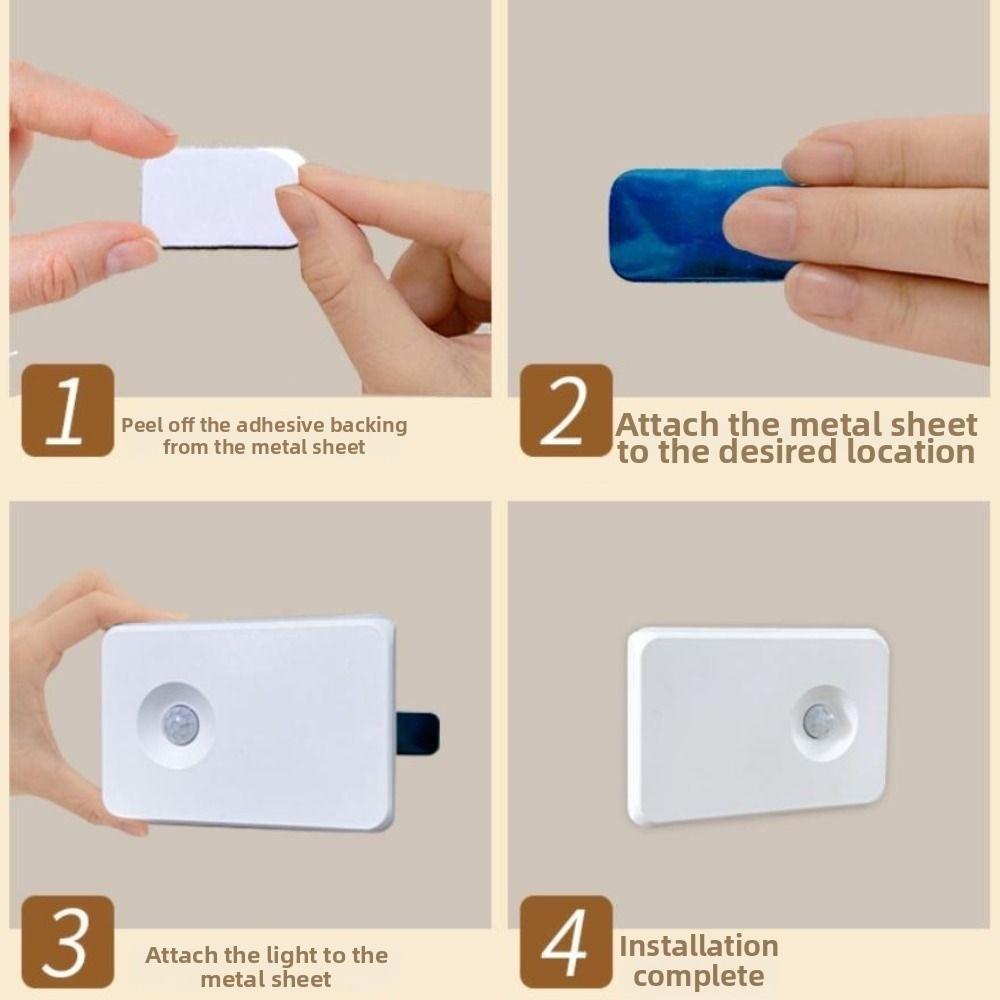 Energy Saving Magnetic Motion Sensor Light Rechargeable Warm Light Smart Lamp Wireless Indoor Lighting Corridor Stairs