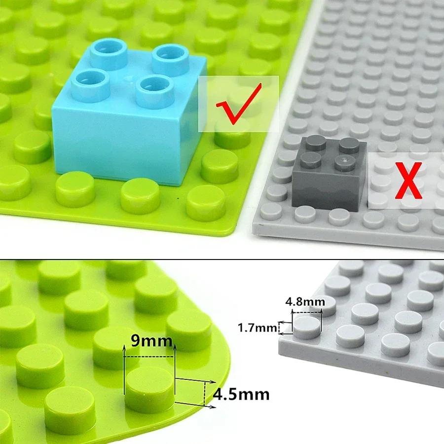 Duploes Velká velikost Základní deska Více velikostí 16x16 8x8 4x4 Cihly Montážní desky Velké částice Figurky Stavební bloky Dětské hračky
