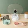 Plastic Pan Pot Cover Lid Rack Stand Spoon Holder Kitchen Tools Kitchen Spoon Holder Plastic Collapsible Support Kitchen Gadgets
