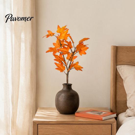 Decorative Maple Stems for Wedding Centerpieces Artificial Leaf Stems, Faux Branches, Autumn Silk Leaves Seasonal Fall Table Decorations Thanksgiving