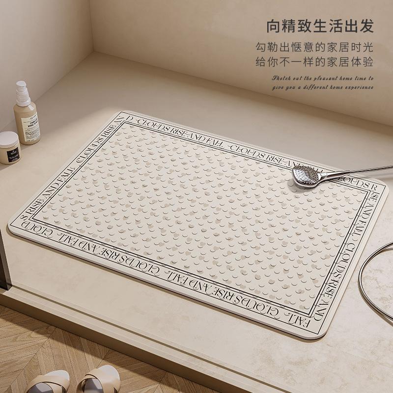 Bathroom Non-Slip Floor Mat, Bathroom Special Bath Anti-Drop Foot Mat, Bathroom Toilet Shower Room Waterproof Suction Cup Mat