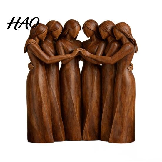 Practical Gift For Bestie Sisters by My Side Friendship Figurine Resin 5/6 Statue Sculpture Best Friend Birthday Gifts for Women Female Sister Embrace