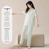 Women's Tencel Cotton Pajama Set: Summer Lyocell Short Sleeve, Long Pants, 3-Piece for Home or Outdoor Wear