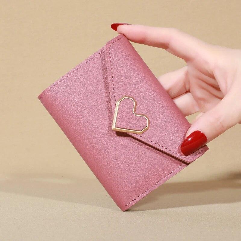 New Small Wallet Women's Metal Short Fold Personalized Cute Mini Fashion Wallet Zero Wallet