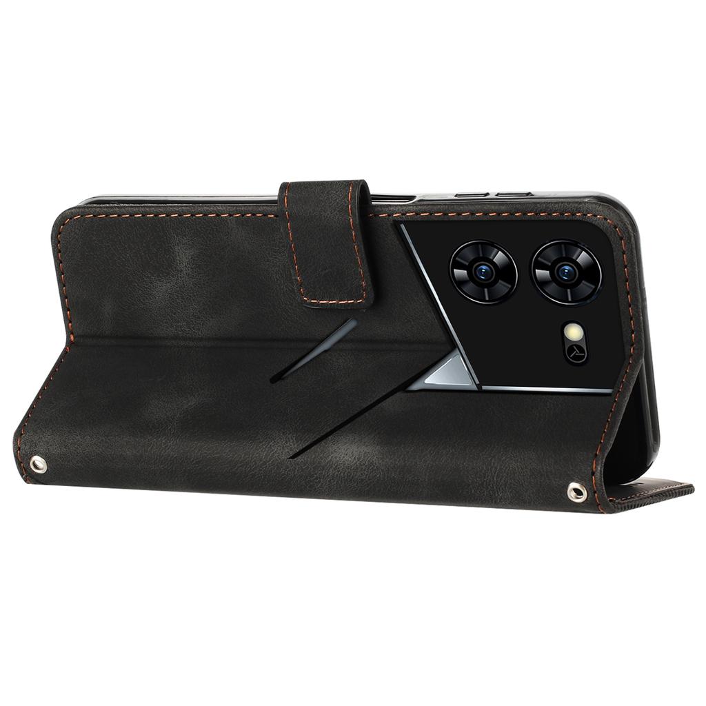 For TECNO Pova 5 Pro 5G Wallet Phone Case Stand View Anti-Drop PU Leather Cover