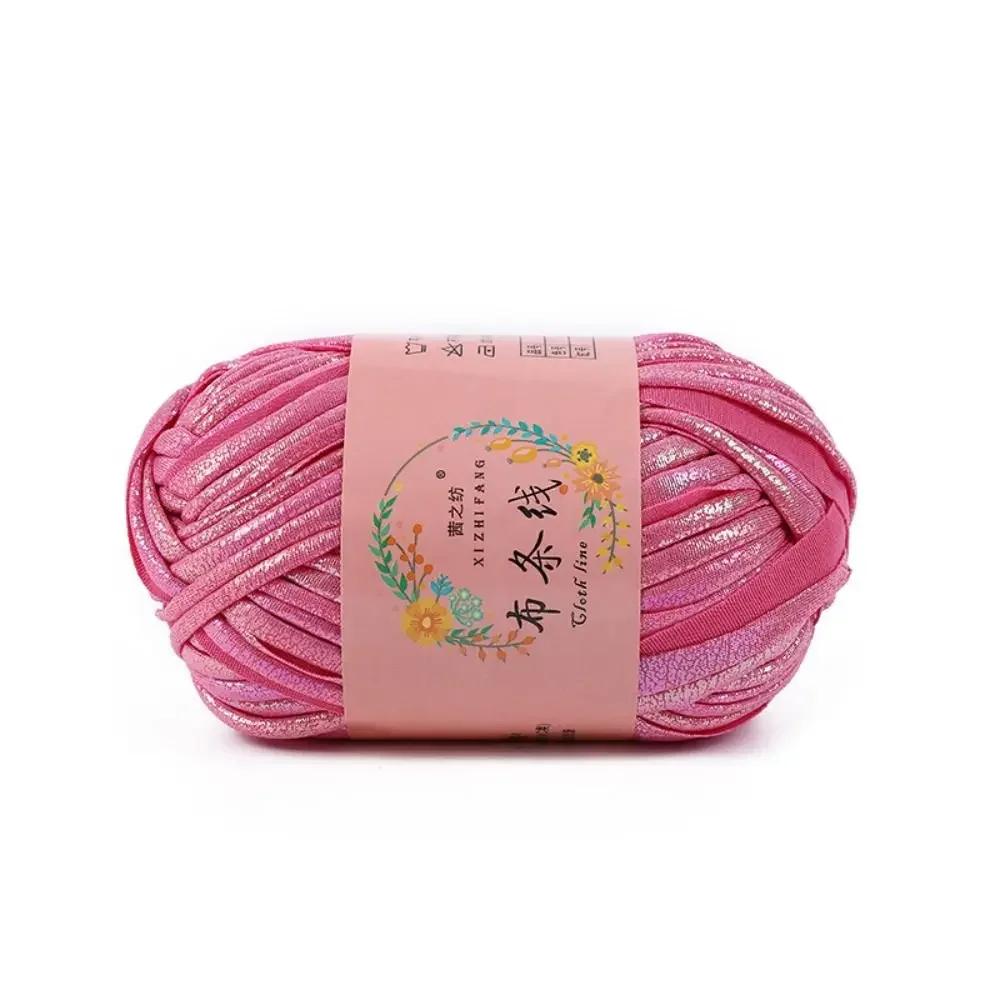 100g Imitationsläder Glänsande Virkgarn DIY Handstickningsgarnnystan För Väska Filt Kudde T-shirt Stickning Virkgarn