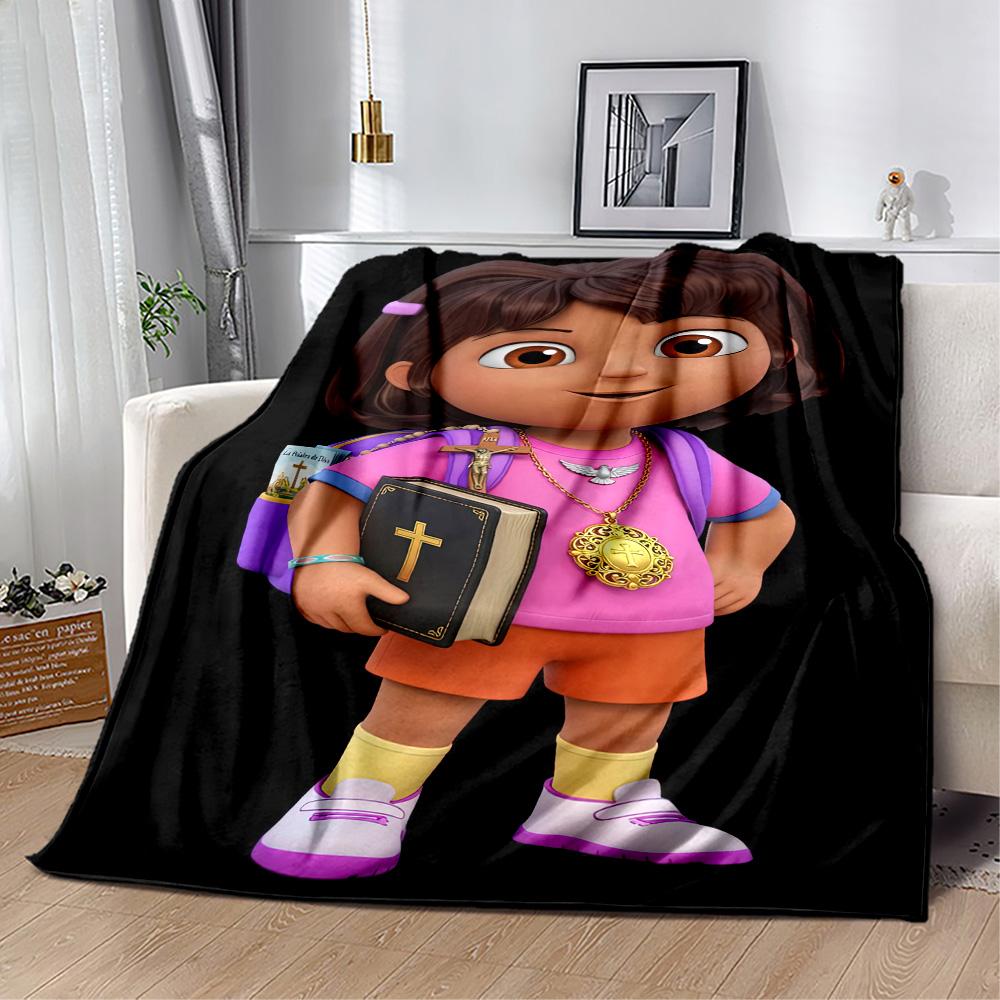 Dora Explorer Blanket Soft Warm Cozy Great for Couch Livingroom Sofa Four Seasons Universal Modern Style Birthday Christmas Gift Blanket
