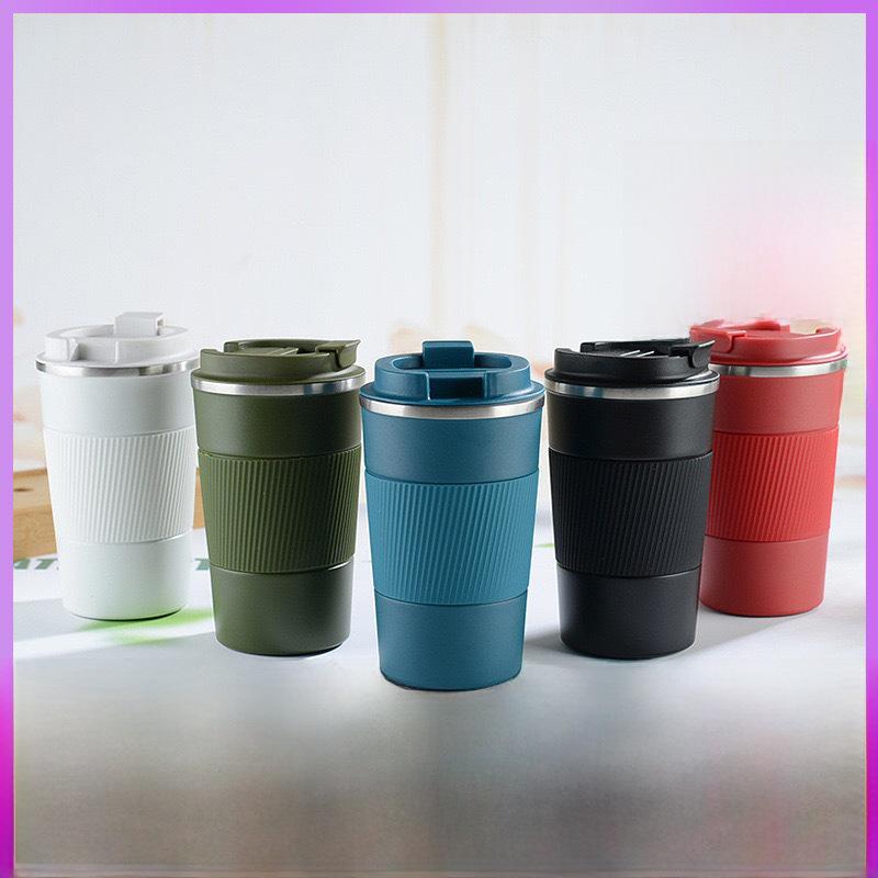 304 Stainless Steel Smart Coffee Mug with Silicone Sleeve - Insulated Travel Cup for Outdoor and Car Use