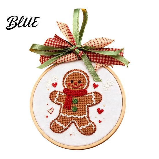 Handmade Craft Gift for Adults Christmas Embroidery Ornament DIY Kit, Beginner-Friendly Stitching Set with Healing Experience All Tools, Wall Hanging