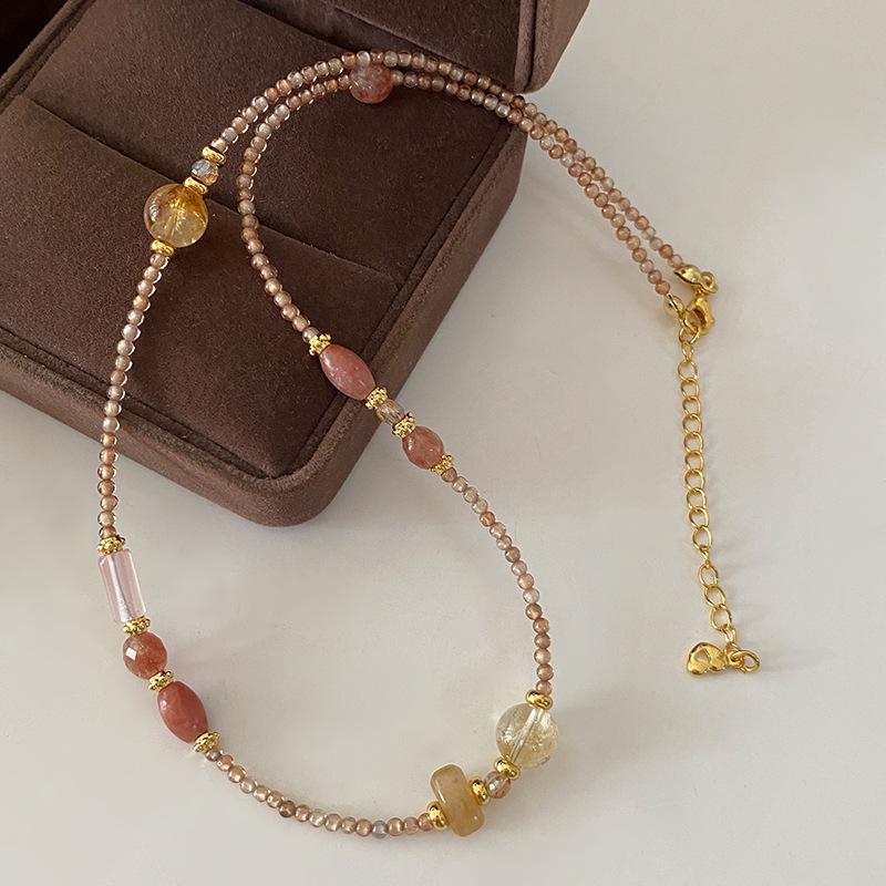 

Женское ожерелье из чешского хрусталя класса люкс - Нишевая многослойная цепочка на ключицу, Изысканный аксессуар для свитера высокого класса