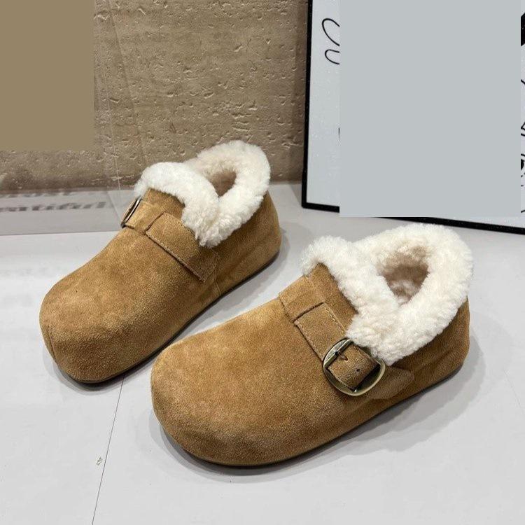 Pre-sale Fabric Snow Boots Artificial Short Plush Fabric Sleeve Rubber Flat Bottom Low Heel (Less Than 3cm) Man
