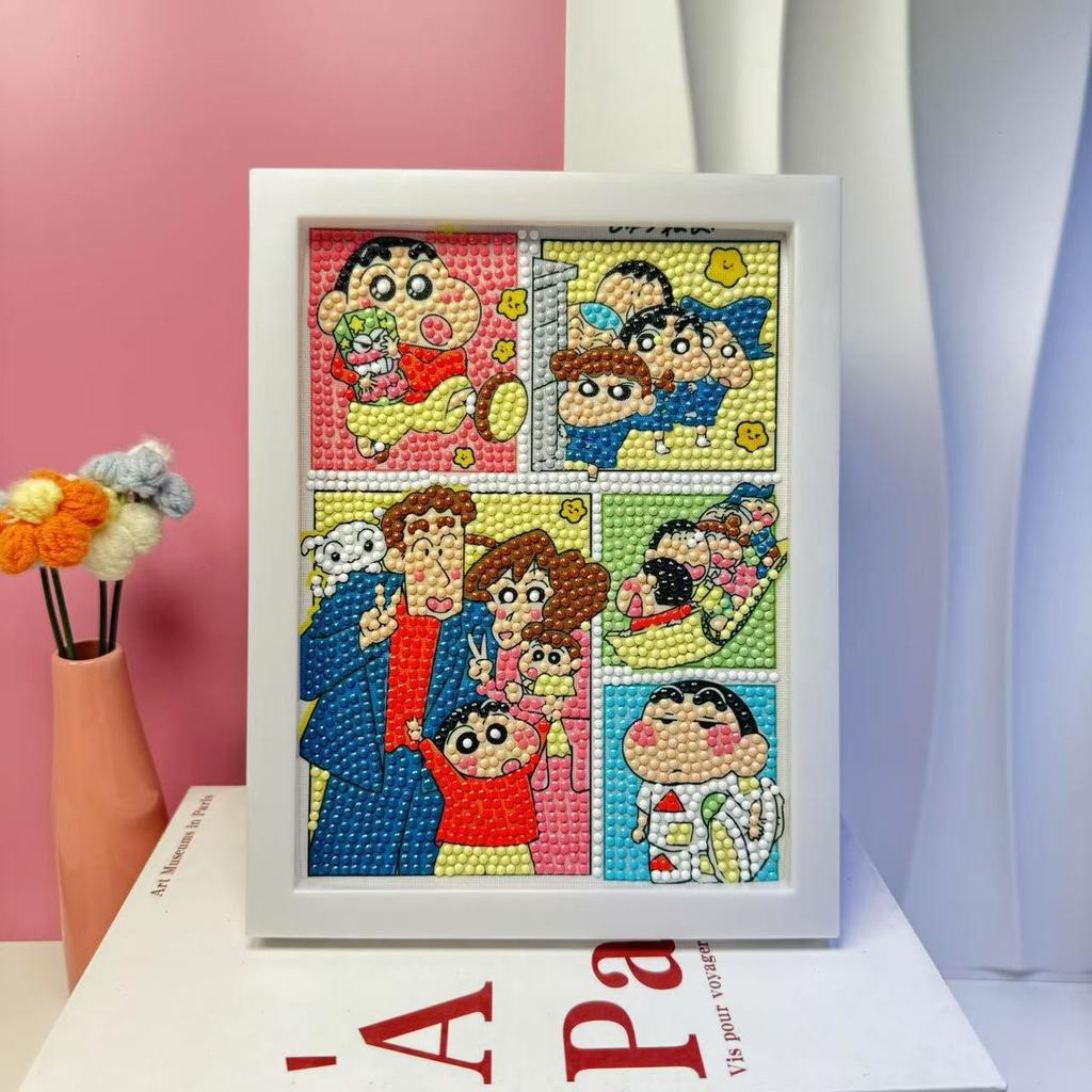 Children'S Diamond Painting Framed Handmade Diy Material Bag Sanrio Diamond Paste Painting Concentration Toy