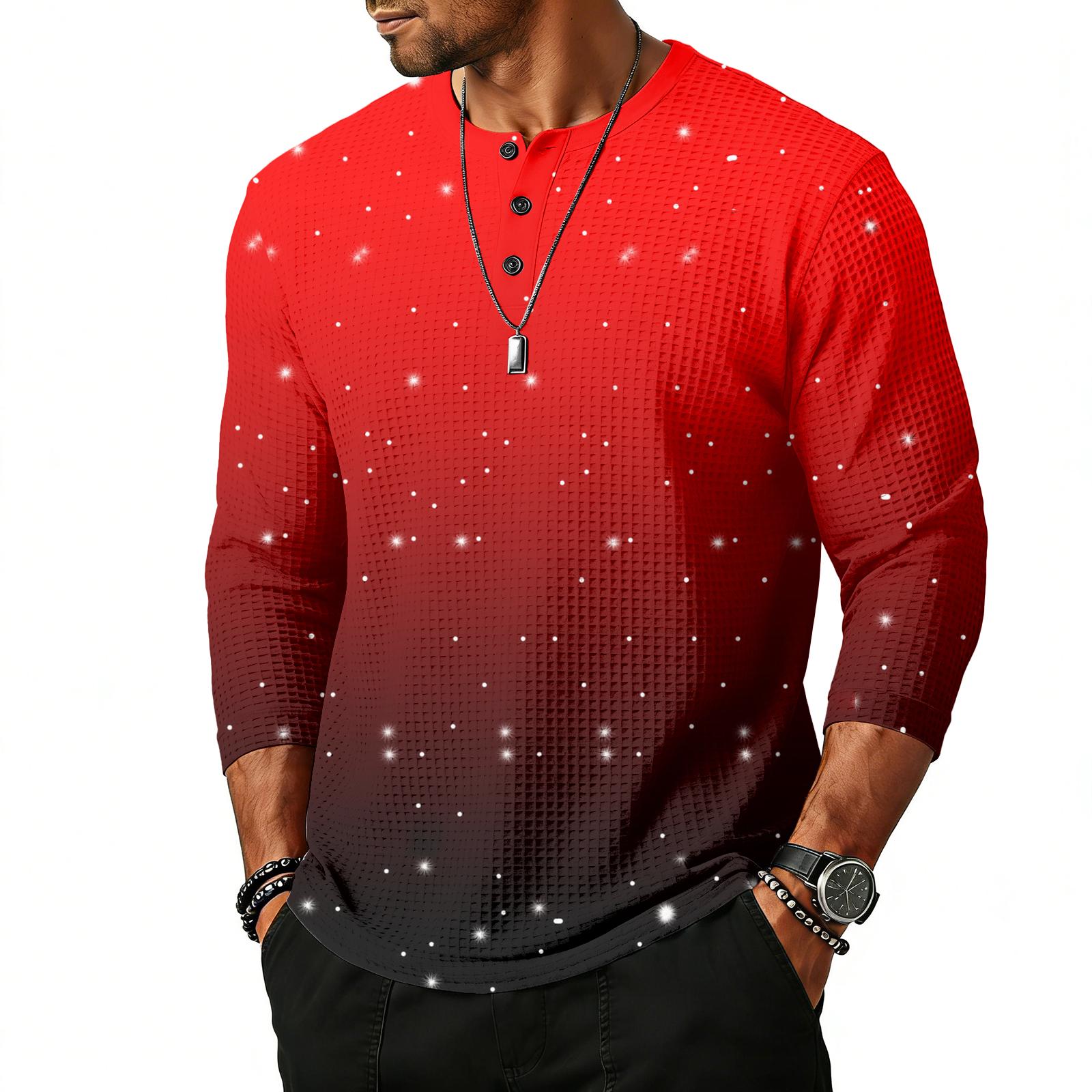 

Чоловічий топ з рукавом реглан три чверті XL червоний