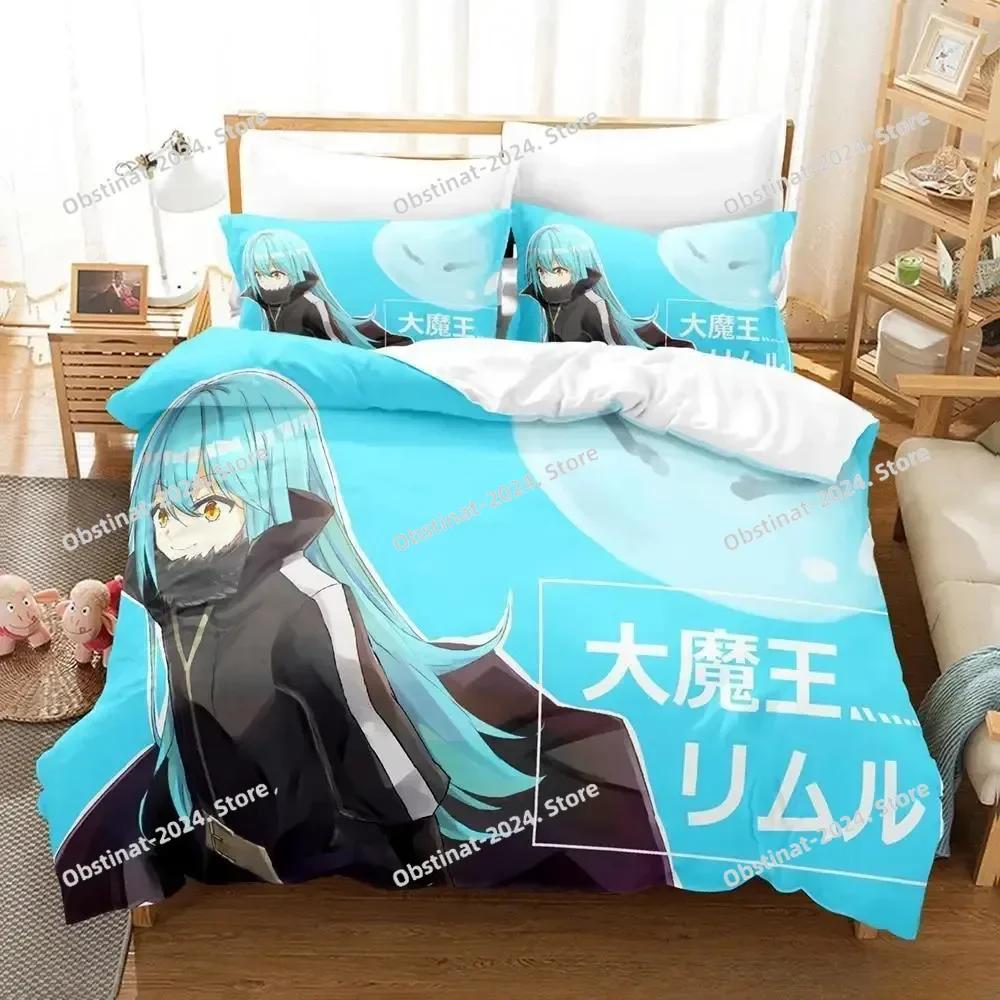 That time i got reincarnated as a slime Beding Set Single Twin Ful Quen King-Sized Dimensionsd Dimensions Bed Linen Set Adult People Kid Bedrom Duvet